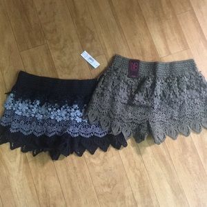 2 Pairs of Lace Shorts
